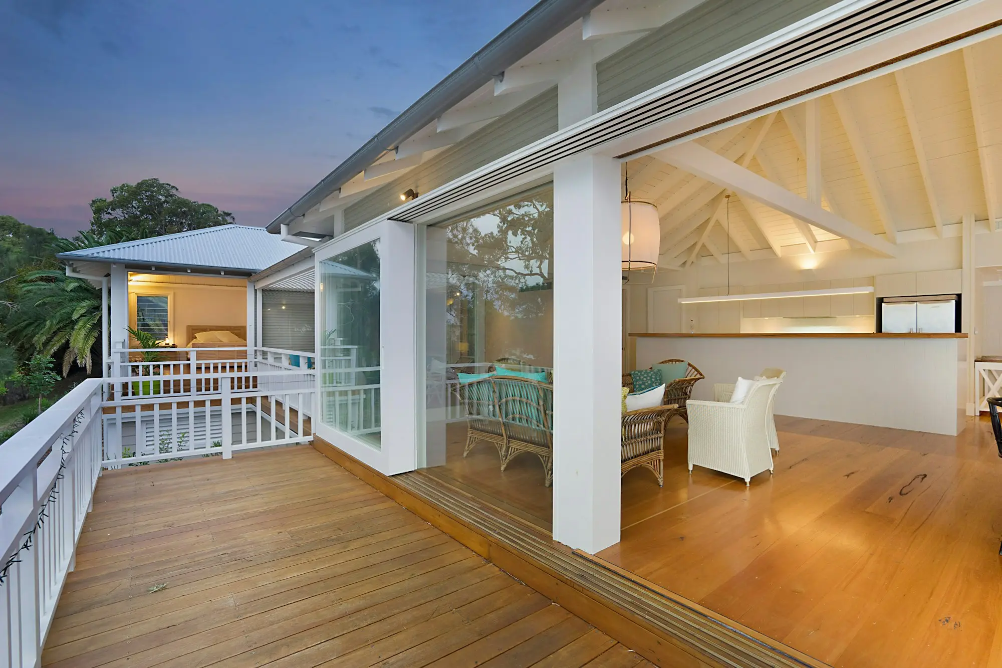 Timber deck of a coastal holiday home that the owners are considering as security for a business loan