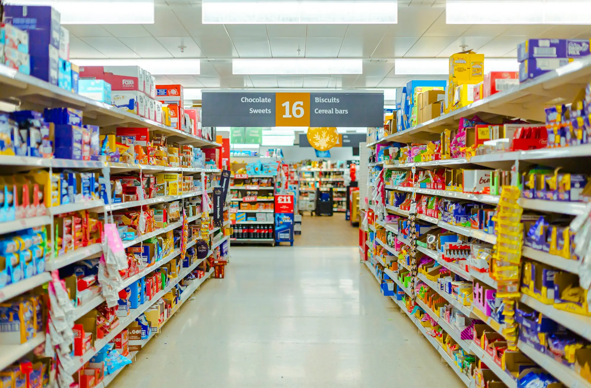 Well-stocked store aisles, inventory paid for with inventory finance