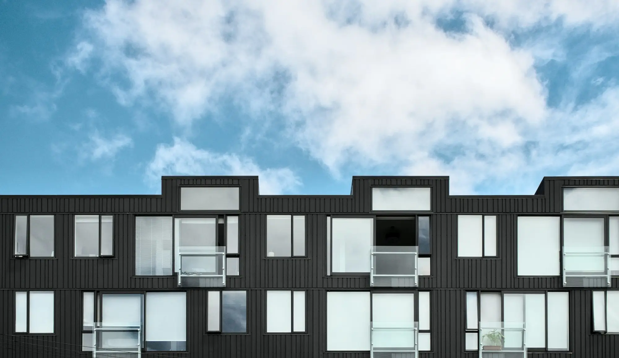 Newly completed apartment block with unsold units, the stock residual stock loans are secured against