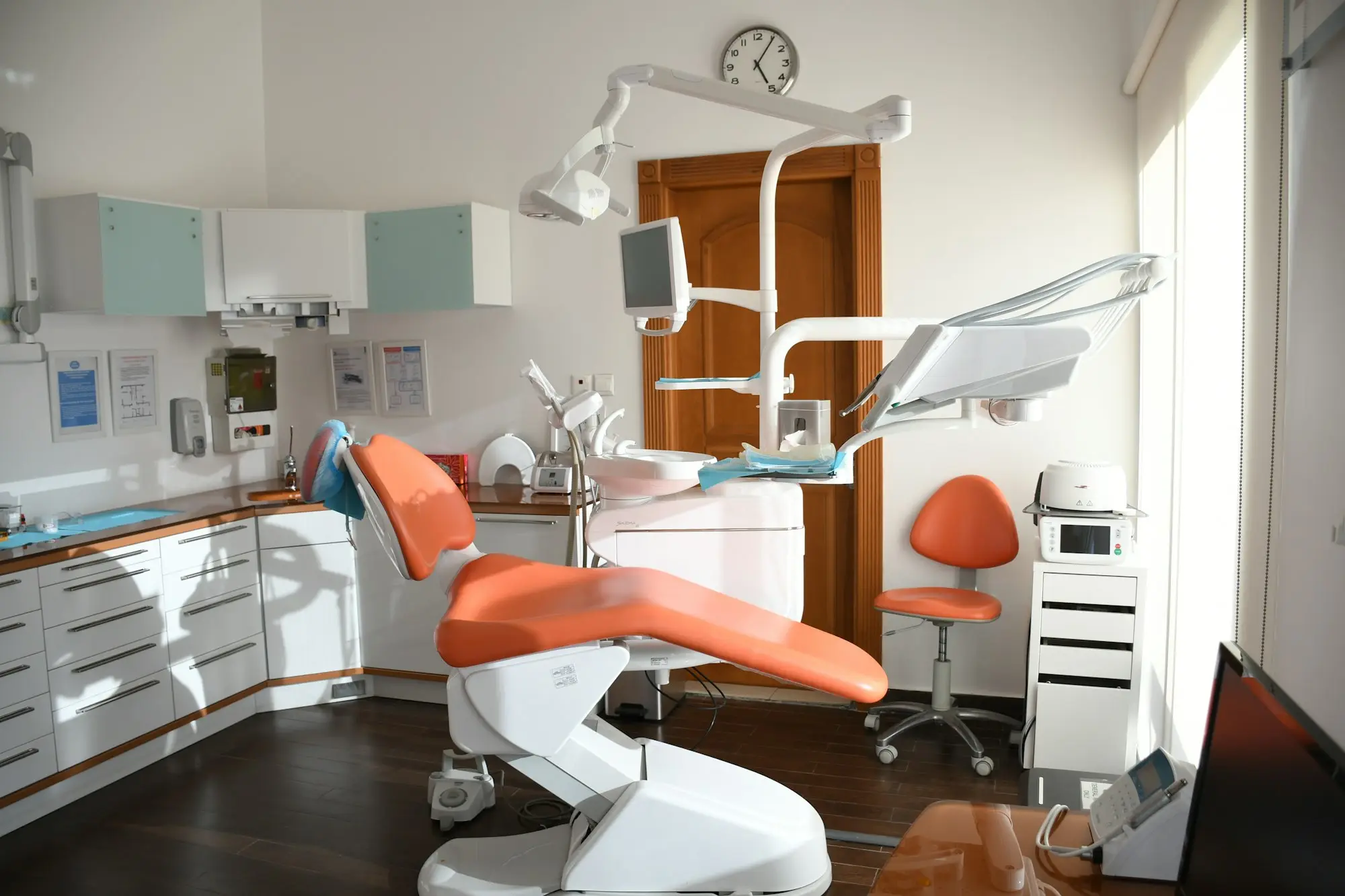 New dental chair in a bright, empty surgery ready for patients, illustrating dental chair finance for an extra operatory